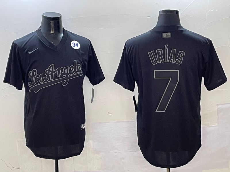 Men Los Angeles Dodgers #7 Urias Black Fashion Game 2025 Nike MLB Jersey style 3183->los angeles dodgers->MLB Jersey